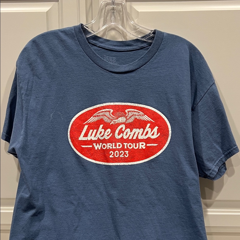 Blue Luke Combs World Tour 2023 T-Shirt